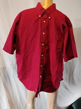 Dockers | Red Casual Dress Shirt | XL | Short Sleeve | Like New